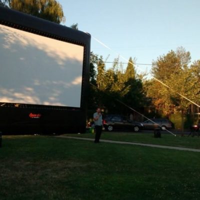 projector screen outdoor near me